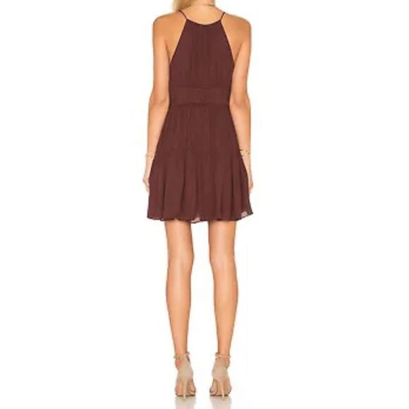 Cinq a Sept $380 Silk Lotus Pleated Dress In Rum Raisin. XS EUC - Picture 3 of 16